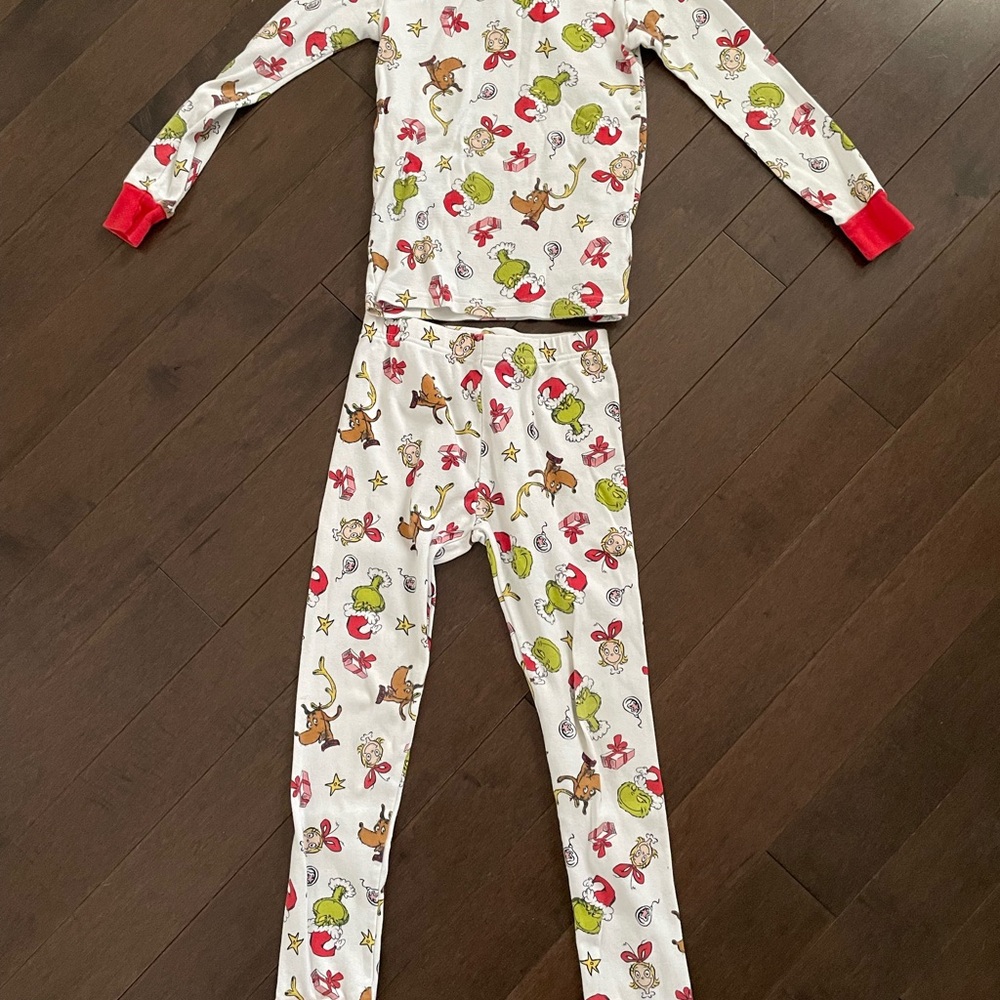 Carter's White and Red Animal Print Pajama Set